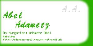 abel adametz business card